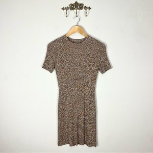 Madewell Short Sleeve Marled Bodycon Sweater Dress Size Small